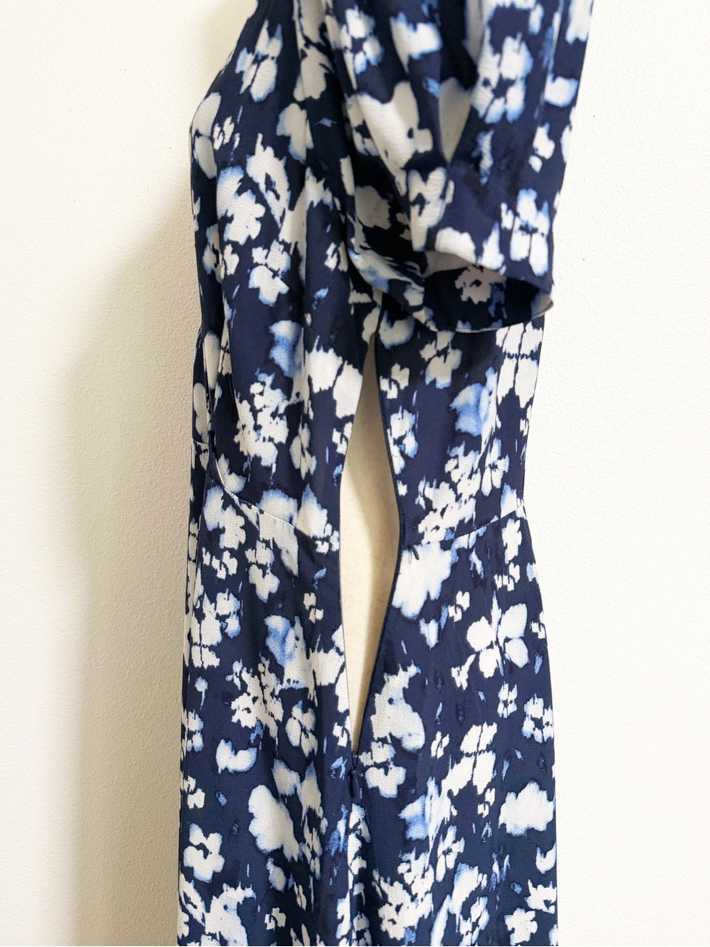 Michael Kors Abstract Tie Dye Asymmetric Hem Midi Dress - Picture 9 of 13